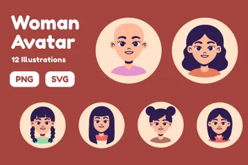 Avatar de femme Pack d'Illustrations