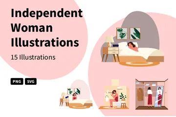 Femme indépendante Pack d'Illustrations