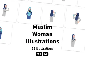 Femme musulmane Pack d'Illustrations