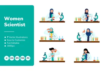 Femmes scientifiques Pack d'Illustrations