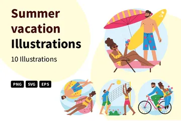 Férias de verão Pacote de Ilustrações