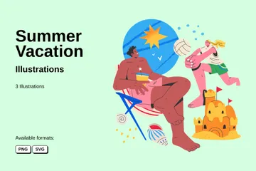 Férias de verão Pacote de Ilustrações