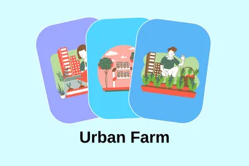 Ferme urbaine Pack d'Illustrations