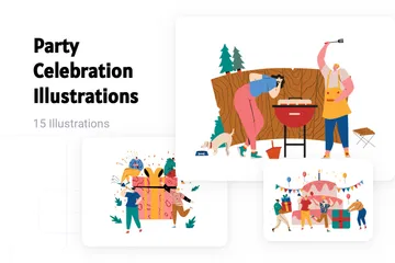 Celebração da festa Pacote de Ilustrações