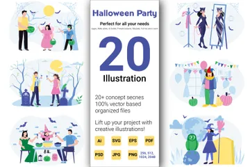 Festa de Halloween Pacote de Ilustrações