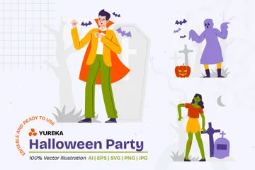 Festa de Halloween Pacote de Ilustrações