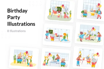 Festa di compleanno Illustration Pack