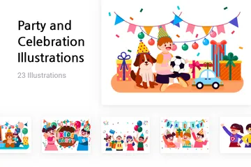 Festa e comemoração Pacote de Ilustrações