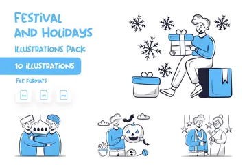 Handy Blue Series Illustration Bundle