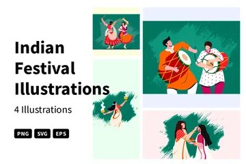 Fête indienne Pack d'Illustrations