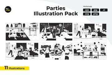 Festive Parties Illustration Pack