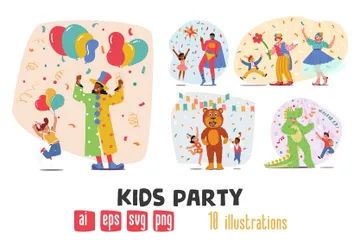 Fête d'enfants Illustration Pack