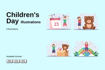 La journée des enfants Pack d'Illustrations