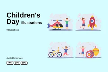 La journée des enfants Pack d'Illustrations