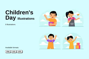 La journée des enfants Pack d'Illustrations