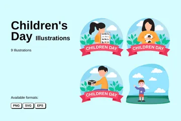 La journée des enfants Pack d'Illustrations