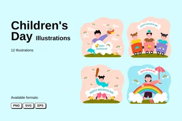 La journée des enfants Pack d'Illustrations