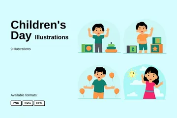 La journée des enfants Pack d'Illustrations