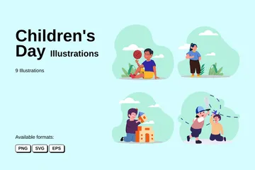 La journée des enfants Pack d'Illustrations