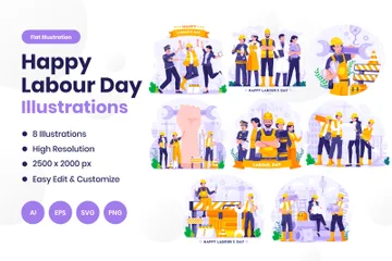 Fête du Travail Pack d'Illustrations