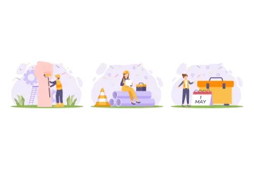 Fête du Travail Pack d'Illustrations