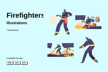 Feuerwehrleute Illustrationspack