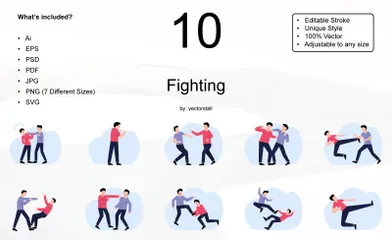 Fighting Illustration Pack