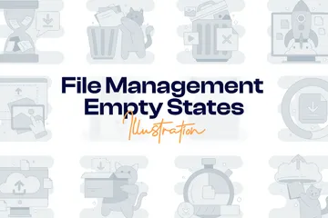 File Management Empty States Illustration Pack