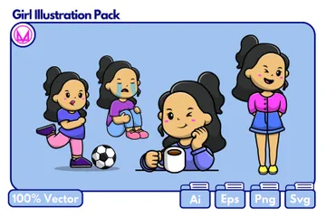 Fille Pack d'Illustrations