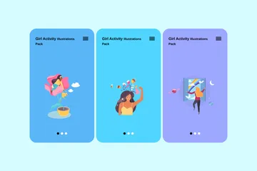 Activité de fille Pack d'Illustrations