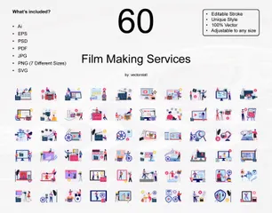 Film Making Services Illustration Pack