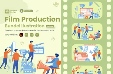 Film-Produktion Illustrationspack