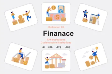 Finança Pacote de Ilustrações