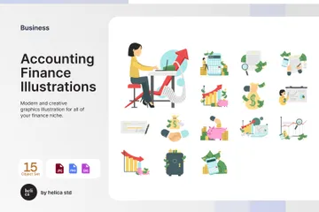 Comptabilité financière Pack d'Illustrations