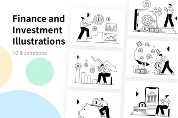 Finances et investissements Pack d'Illustrations