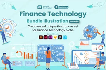 Finance Technology Illustration Pack