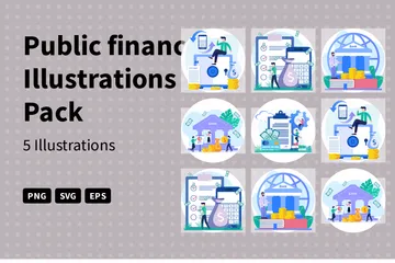 Finance publique Pack d'Illustrations