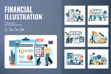 Financial Analyst Illustration Pack
