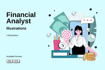 Financial Analyst Illustration Pack
