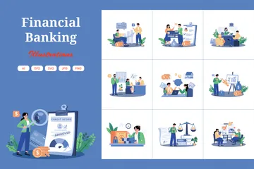 Financial Banking Illustration Pack