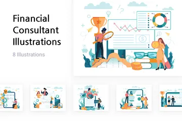 Financial Consultant Illustration Pack