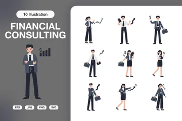 Financial Consulting Illustration Pack