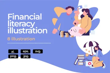 Financial Literacy Illustration Pack