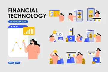 Financial Technology Illustration Pack