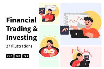 Financial Trading & Investing Illustration Pack