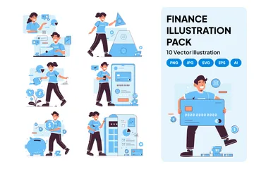 Finanzas Paquete de Ilustraciones