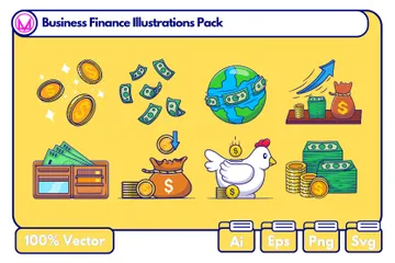 Financiación de las empresas Paquete de Ilustraciones