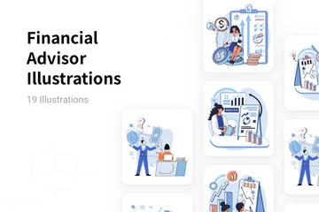 Finanzberater Illustrationspack