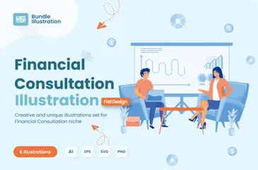 Finanzberatung Illustration Pack