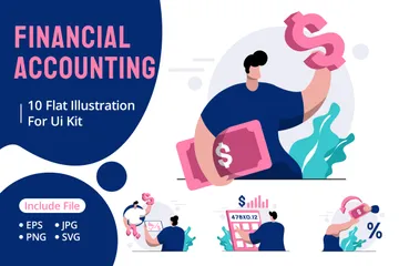 Finanzbuchhaltung Illustrationspack